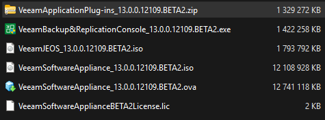 VBR v13 Beta 2 Files