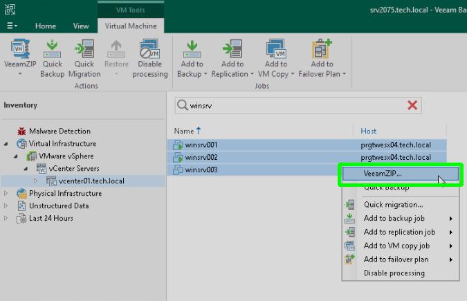 VBR VeeamZIP