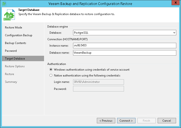Die VBR v12 Config Sicherung ueber Migrate auf PostgreSQL migrieren (externer Link)